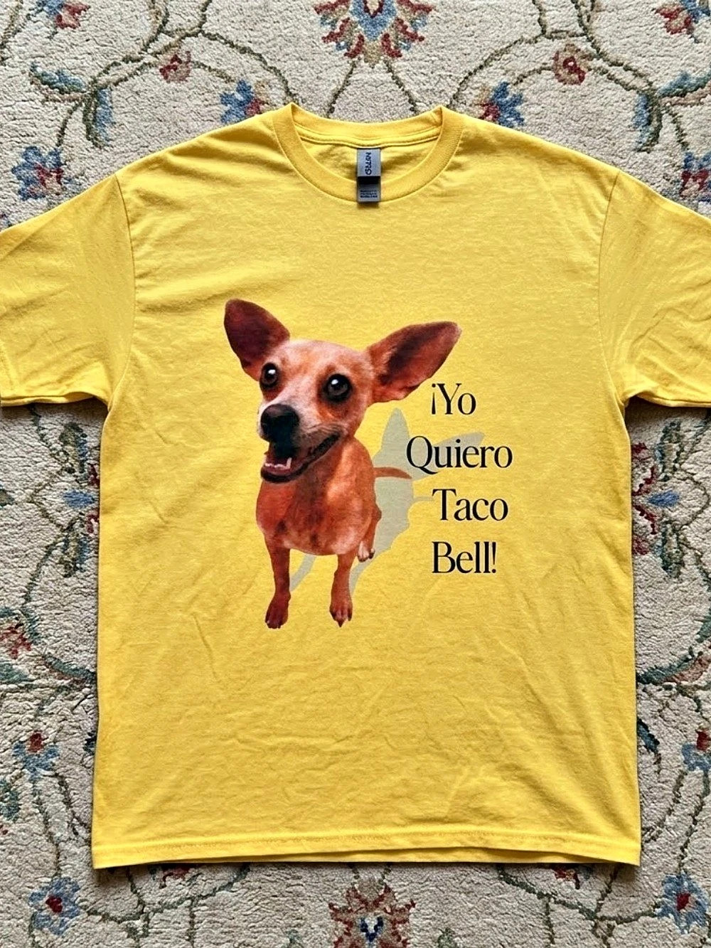 Yellow Taco Bell funny chihuahua Graphic Tee